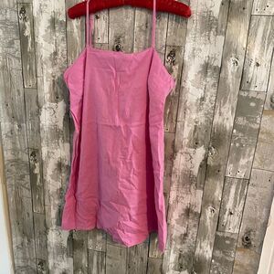 A New Day linen blend pink spaghetti strap mini dress M
